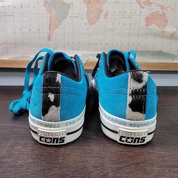 BRAND NEW Converse One Star Pro Ox Sean Pablo Rapid Teal Men Sz 8.0 Women Sz 9.5 - Picture 7 of 9
